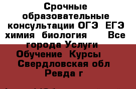 Срочные образовательные консультации ОГЭ, ЕГЭ химия, биология!!! - Все города Услуги » Обучение. Курсы   . Свердловская обл.,Ревда г.